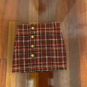 Plaid Pink Lily Mini Skirt